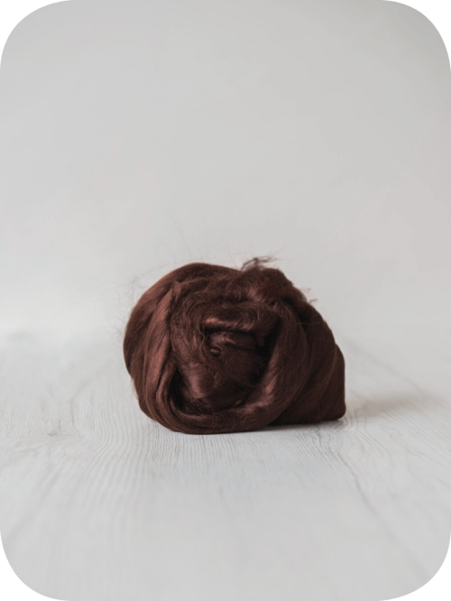 Viscose Top-Bark. Great for use in needle or wet felting. Felting Supplies and Accessories