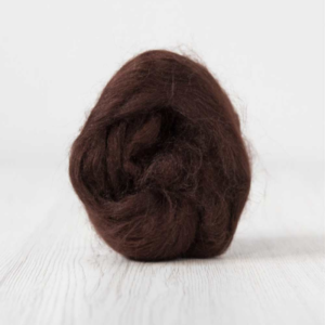 Viscose Top-Chocolate. Great for use in needle or wet felting. Felting Supplies and Accessories