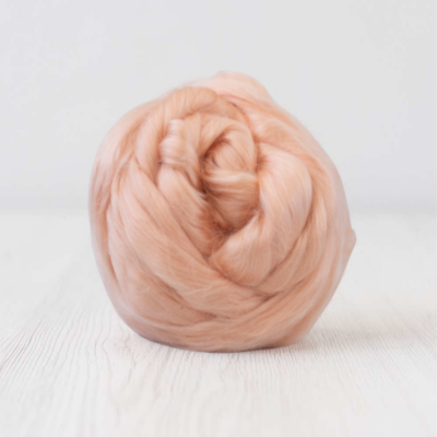 Viscose Top-Flamingo. Great for use in needle or wet felting. Felting Supplies and Accessories
