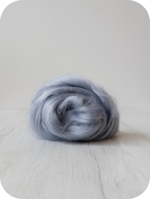 Viscose Top-Shabby Grey. Great for use in needle or wet felting. Felting Supplies and Accessories