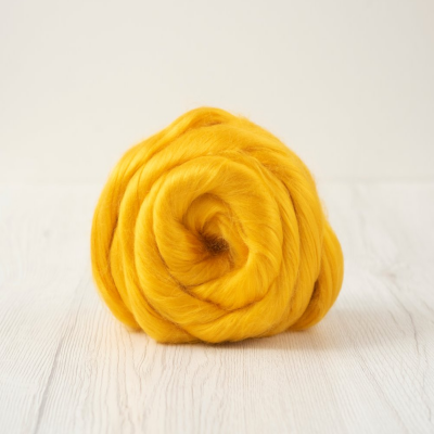 Viscose Top-Yolk. Great for use in needle or wet felting. Felting Supplies and Accessories