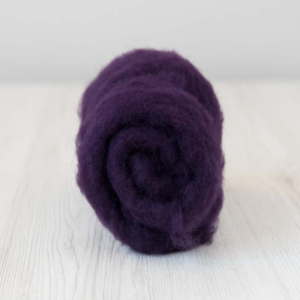 Carded Maori Wool - Blackberry