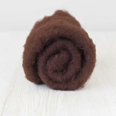 Carded Maori Wool - Chocolate