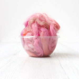 Wool Waste - Medium Pink