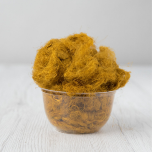 Silk Sari Waste - Saffron
